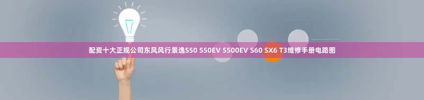 配资十大正规公司东风风行景逸S50 S50EV S500EV S60 SX6 T3维修手册电路图